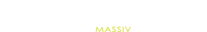 Schriftzug MASSIV aus dem Firmenlogo
