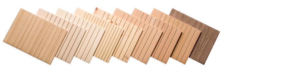Aufgefächerte Holzmuster für Rollladenmatten