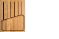 Messerblockeinsatz aus Holz mit Schlitzen