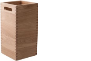 Papierkorb aus Massivholz
