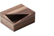 Kosmetiktuchbox aus Holz mit Schrägdeckel