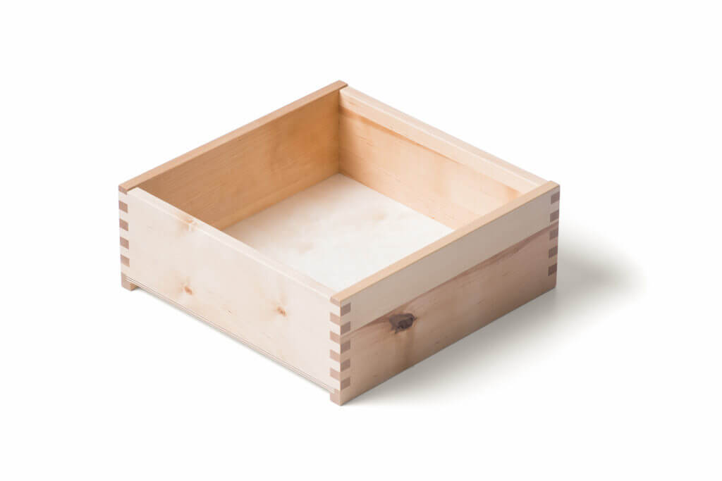 Offene Schublade aus Birke, Ausführung Cabinet