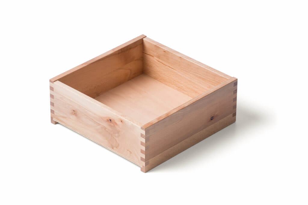 Offene Schublade aus Buche, Ausführung Cabinet