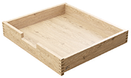 Massivholzschublade mit L-Fräsung