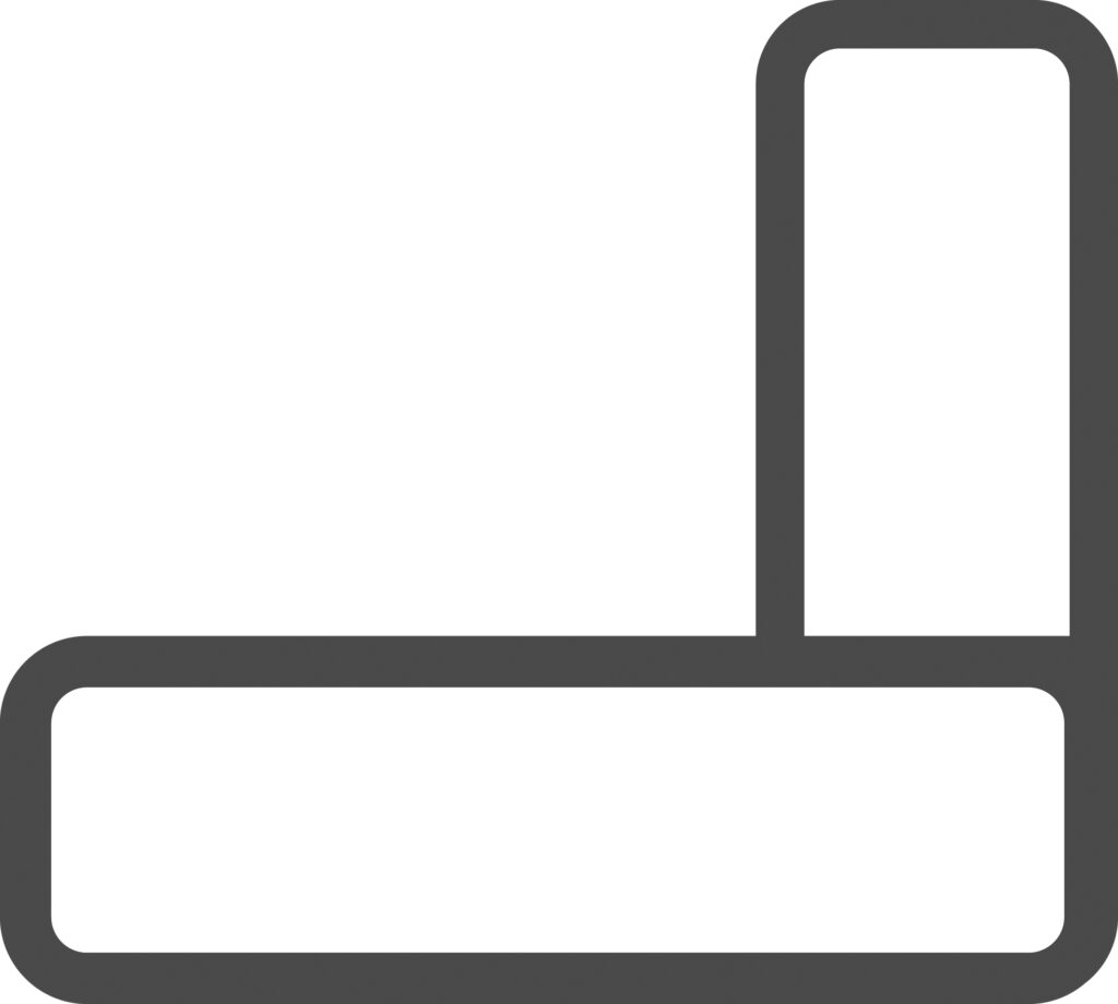 Symbol Küchenform in L-Form