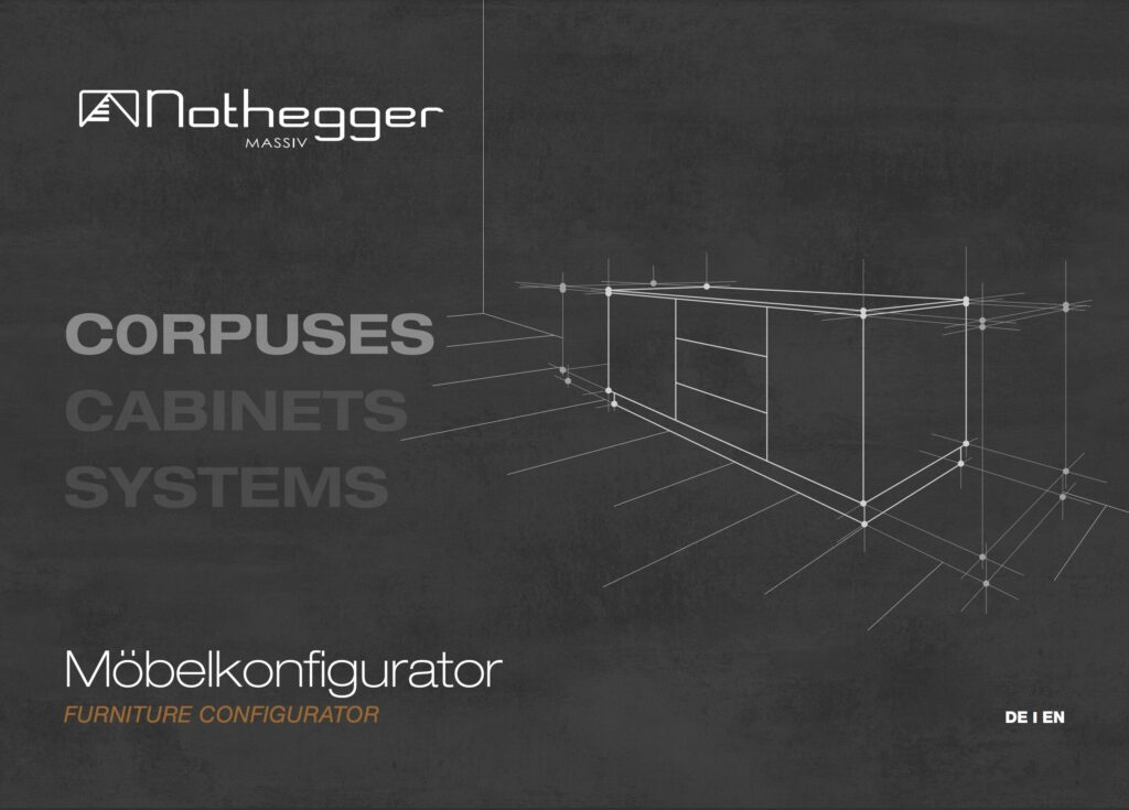 Titelseite der Broschüre zum Korpus-Möbelkonfigurator