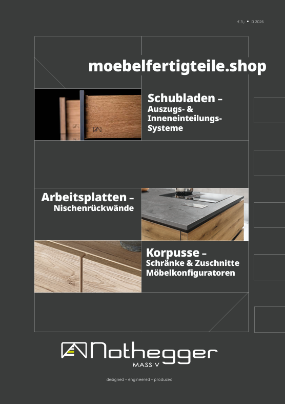 Katalogbild des Möbelfertigteile-Shops mit den Produktbereichen